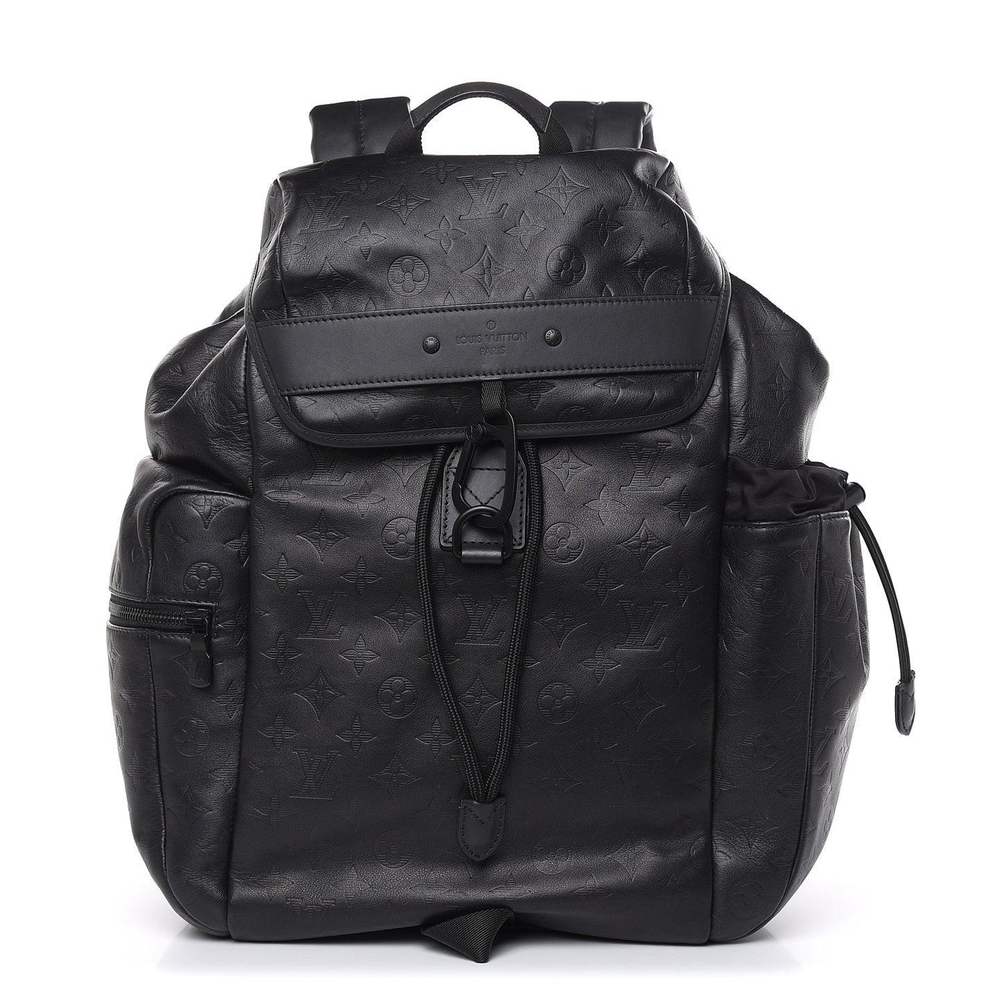 Calfskin Monogram Shadow Discovery Backpack Black