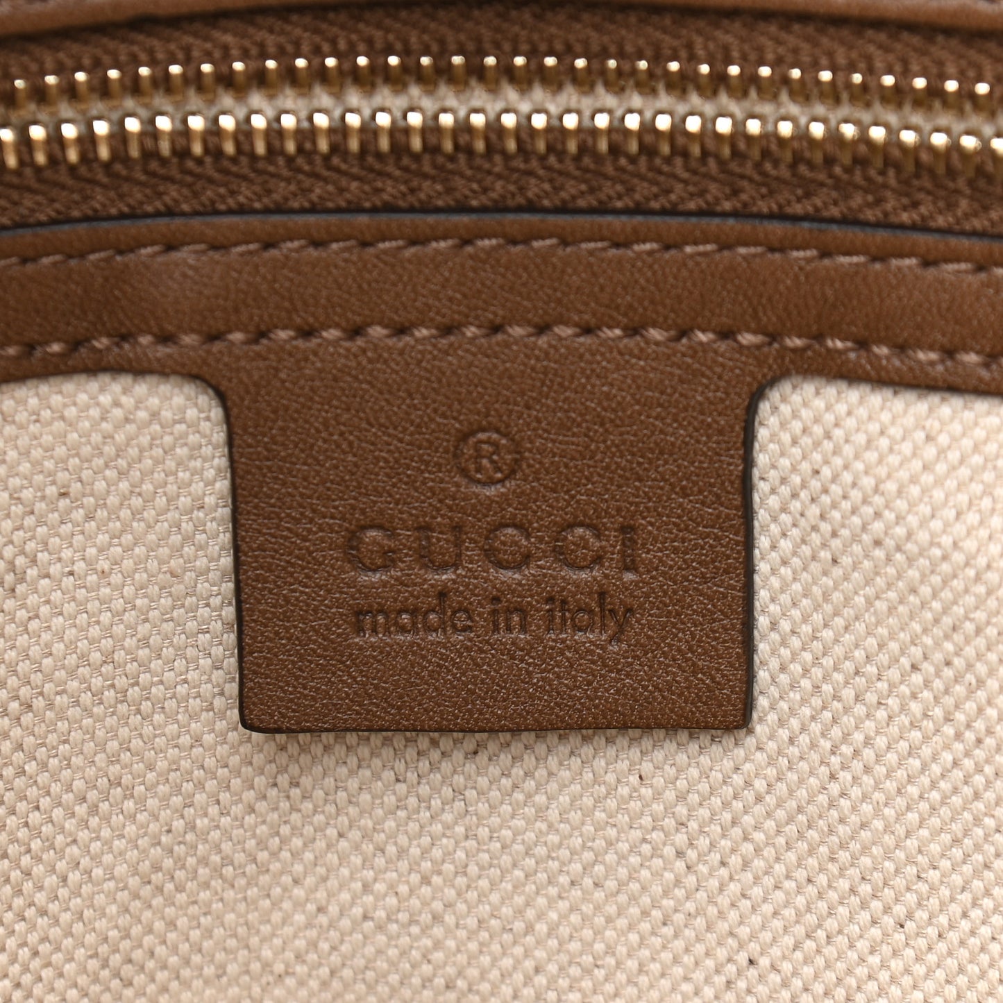 GG Supreme Monogram Medium Nice Tote Brown