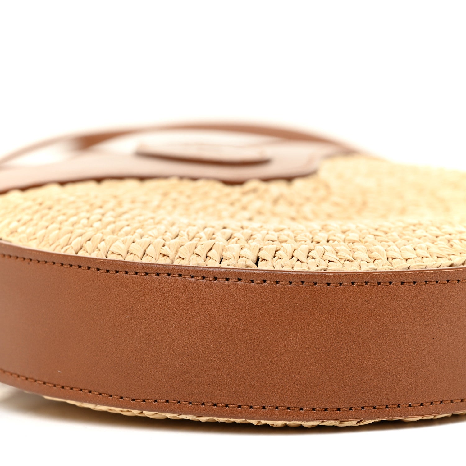 Saint Laurent Raffia Round Camera Bag Beige Naturel 8 of 10