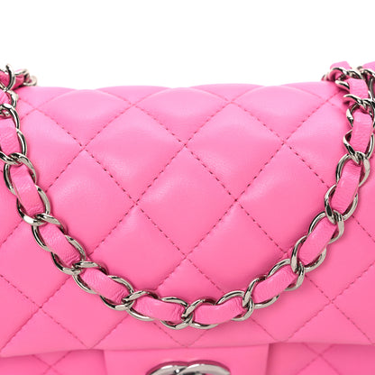 Chanel Lambskin Quilted Mini Rectangular Flap Pink 8 of 12