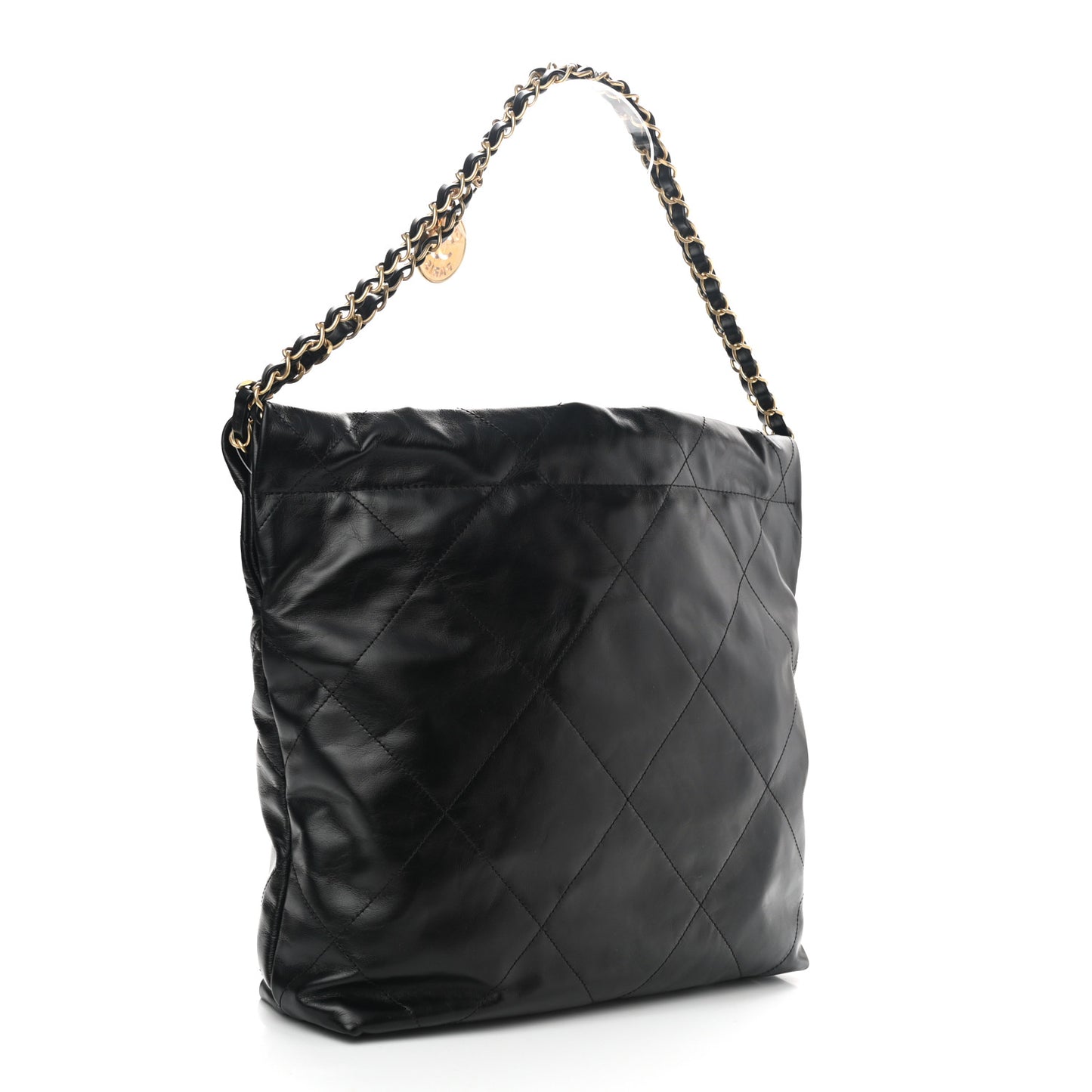 Calfskin Quilted Small Chanel 22 Black