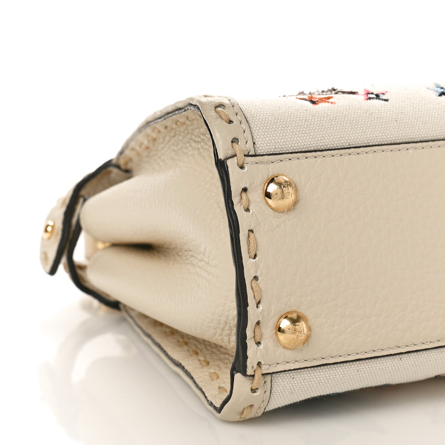 Canvas Cuoio Romano Selleria Astrology Mini Peekaboo Iconic Satchel Camelia
