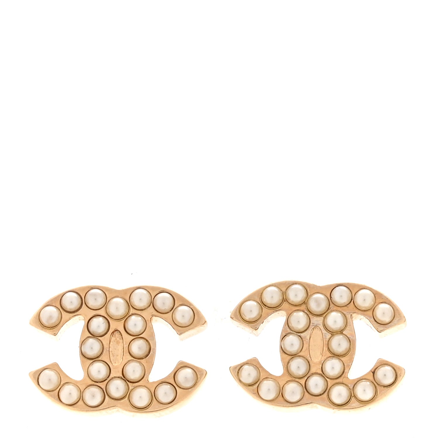 Chanel Pearl CC Earrings Gold 1 of 4
