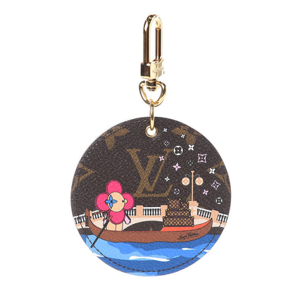 Louis Vuitton Monogram 2019 Christmas Animation Venice Bag Charm Key Ring Blue 1 of 3