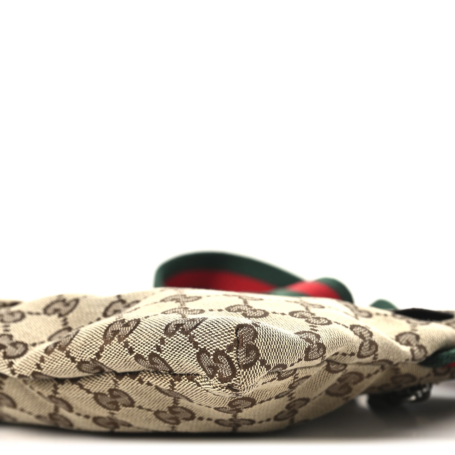 GG Monogram Web Double Pocket Belt Bag Dark Brown