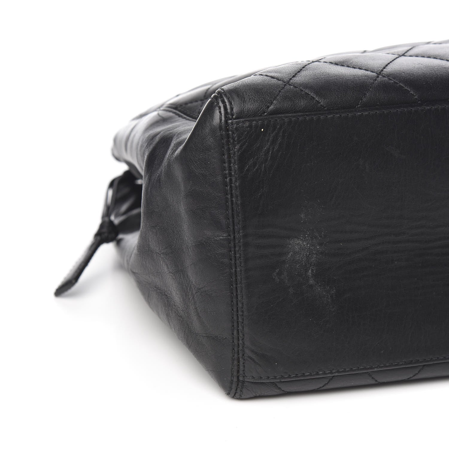 Chanel Lambskin Quilted Shopping Tote Black 7 of 10