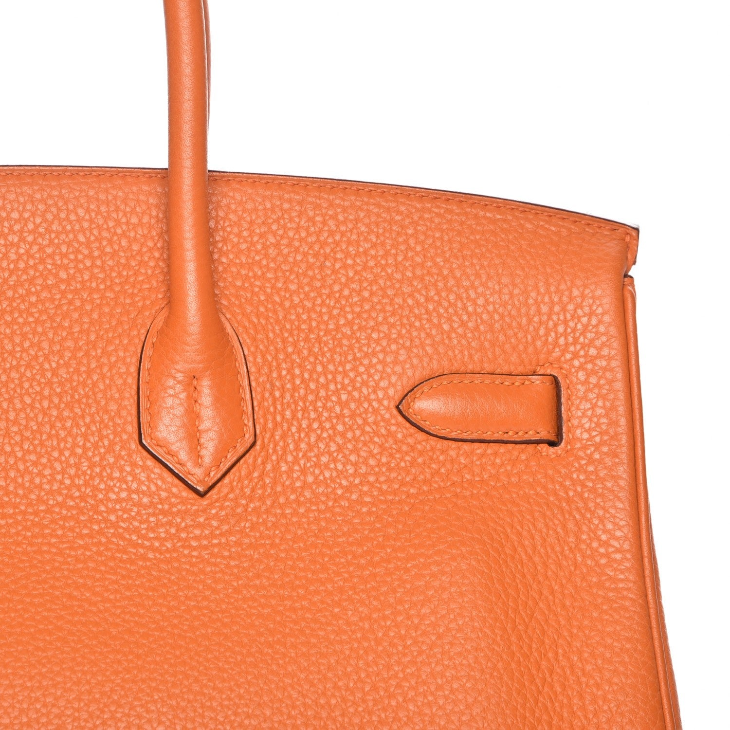 Hermes Taurillon Clemence Birkin 35 Orange 24 of 30