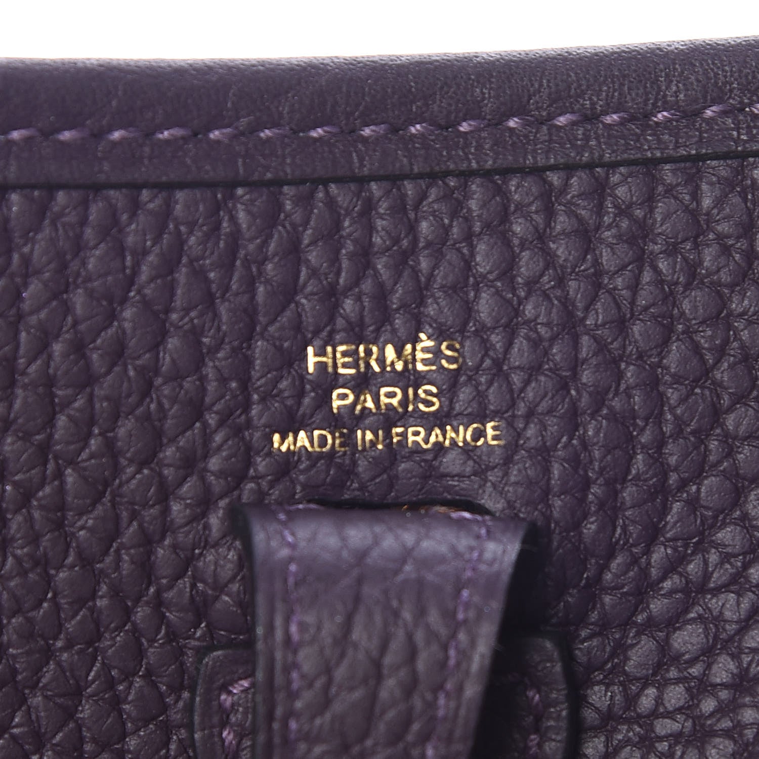 Hermes Taurillon Clemence Evelyne TPM Raisin 6 of 10