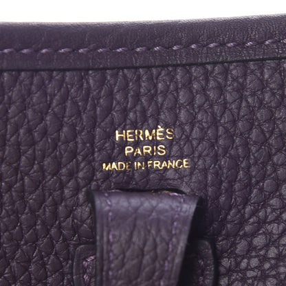 Hermes Taurillon Clemence Evelyne TPM Raisin 6 of 10