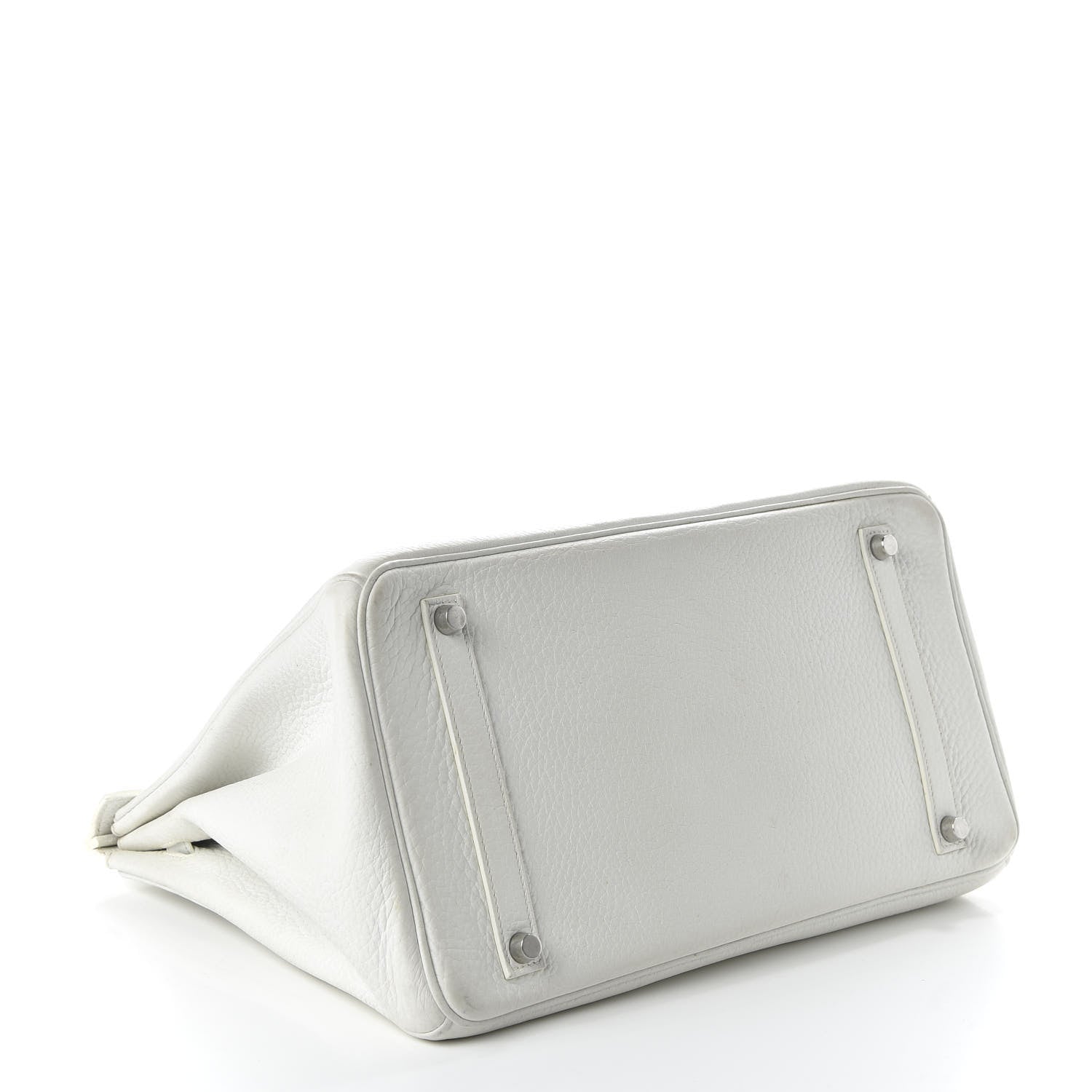 Hermes Taurillon Clemence Birkin 35 White 4 of 14