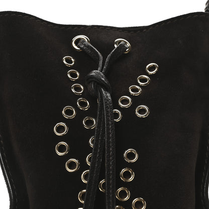 Saint Laurent Suede Fringe Messenger Bag Chocolate 7 of 9