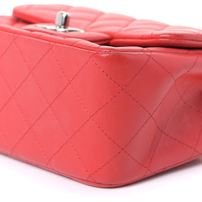 Chanel Lambskin Quilted Mini Square Flap Red 5 of 14