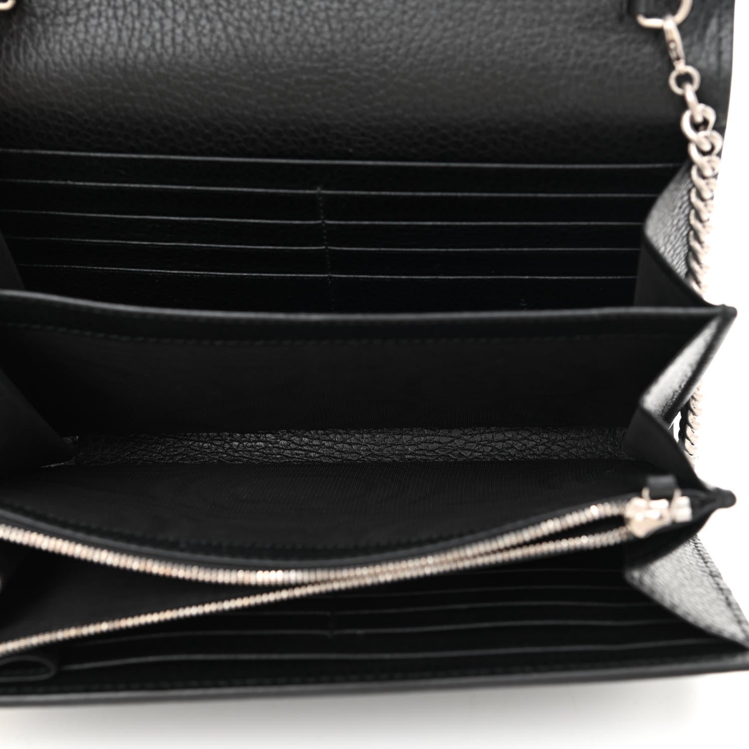 Gucci Calfskin Mini Dionysus Chain Wallet Black 5 of 9