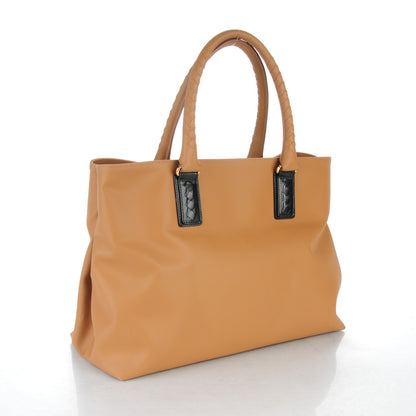Bottega Veneta Rubberized Canvas Marco Polo Tote Brown 3 of 7