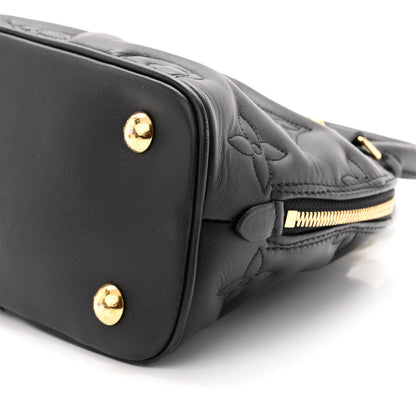 Louis Vuitton Calfskin Bubblegram Alma BB Black 7 of 8