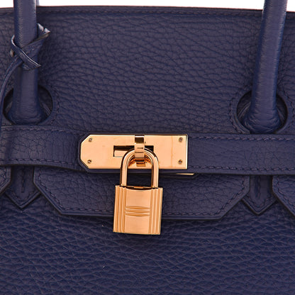 Hermes Taurillon Clemence Birkin 35 Bleu Saphir 33 of 37