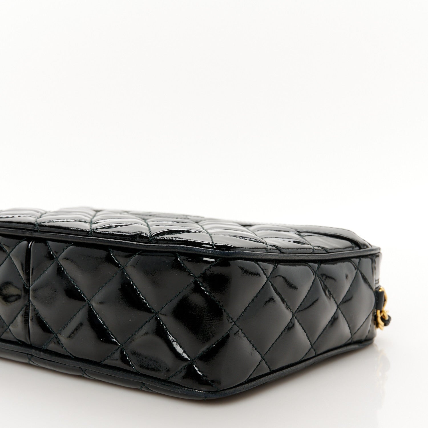 Chanel Patent Quilted Tassel Camera Case Black 11 of 11