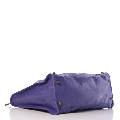 Balenciaga Agneau Giant 21 Rose Gold Hardware Weekender Bleu Lavande 4 of 14