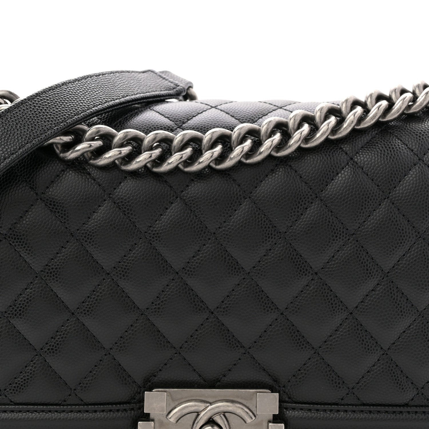 Chanel Caviar Quilted Medium Boy Flap Black 8 of 11