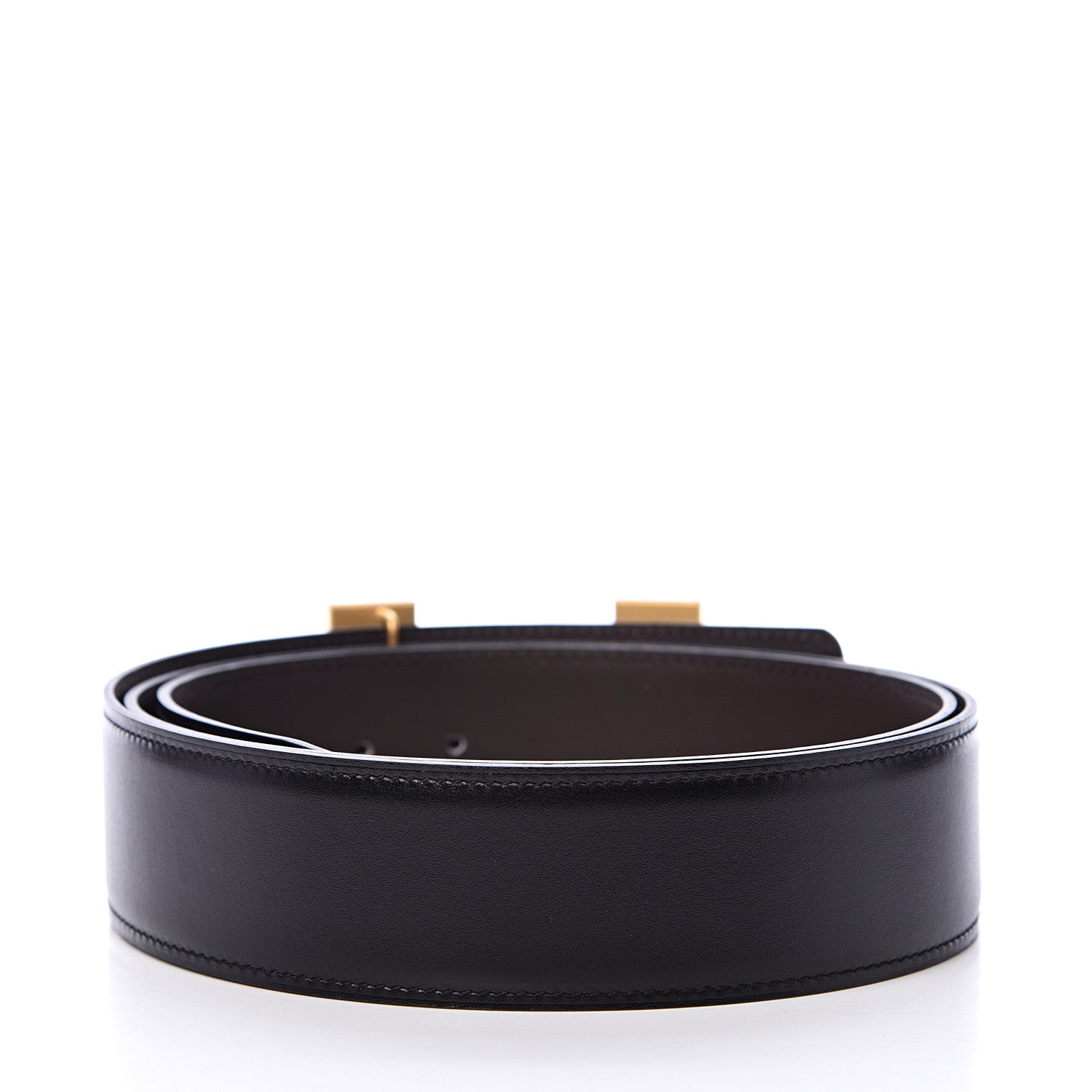 Hermes Box Chamonix 32mm H Belt 110 Black Chocolate 2 of 9