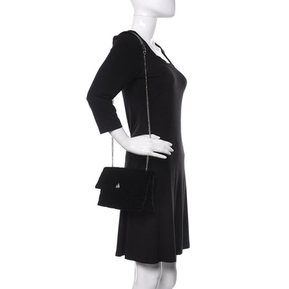 Lanvin Velvet Mini Sugar Flap Shoulder Bag Black 2 of 9