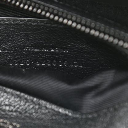 Saint Laurent Sheepskin Matelasse Chevron Monogram Monochrome Medium College Bag Black 7 of 9