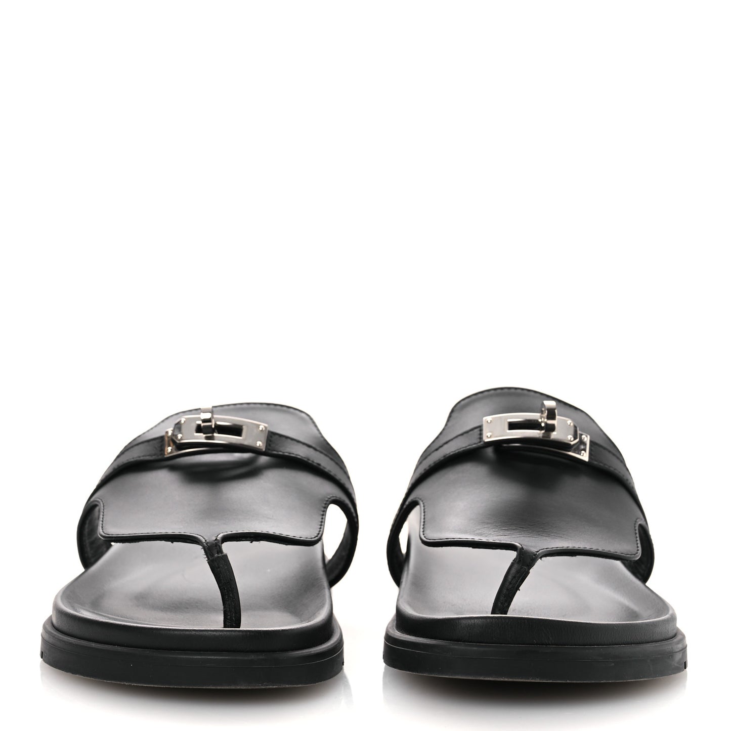 Calfskin Womens Empire Sandals 39 Black