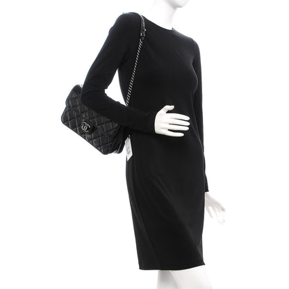 Chanel Glazed Calfskin Quilted Medium Perfect Edge Flap Black 2 of 7