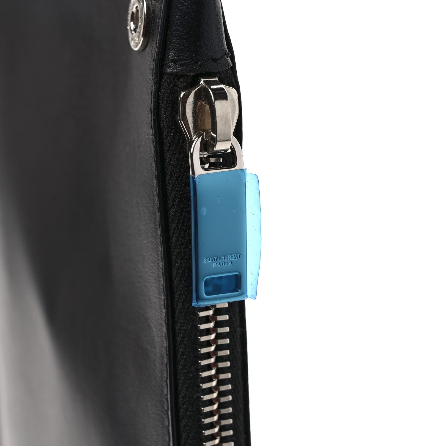 Saint Laurent Coated Canvas Zip Pouch Black 1347178 – FASHIONPHILE