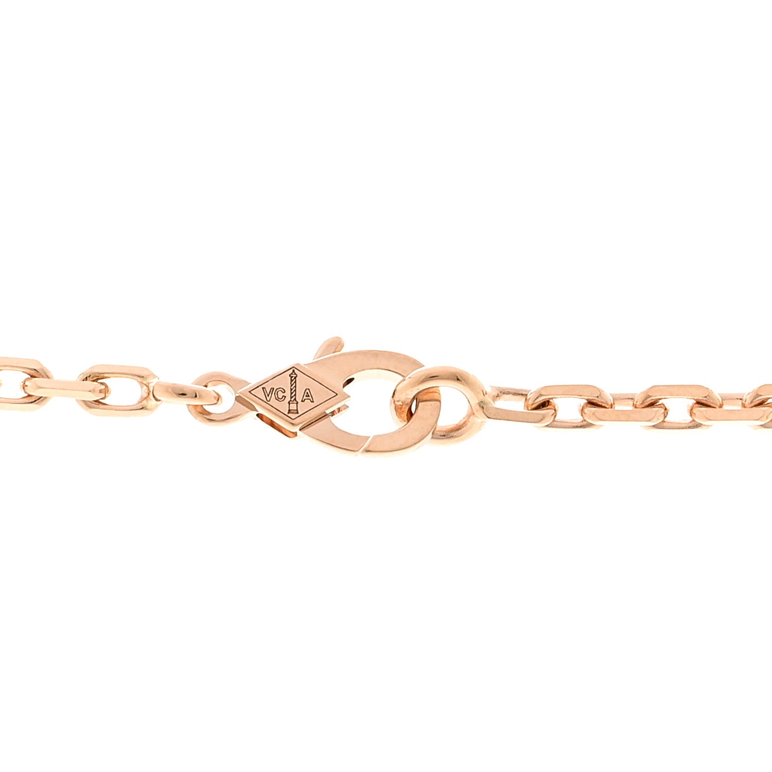 Van Cleef & Arpels 18K Rose Gold Mother of Pearl Carnelian Onyx 15 Motifs Lucky Spring Long Necklace 4 of 6