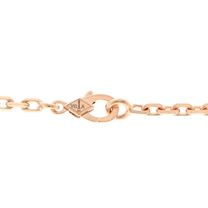 Van Cleef & Arpels 18K Rose Gold Mother of Pearl Carnelian Onyx 15 Motifs Lucky Spring Long Necklace 4 of 6