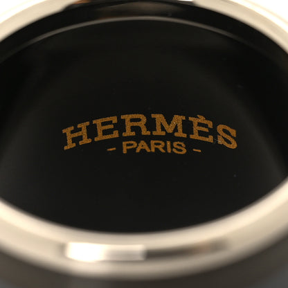 Hermes Enamel Printed Palladium Plated Rocabar Scarf Ring 3 of 4