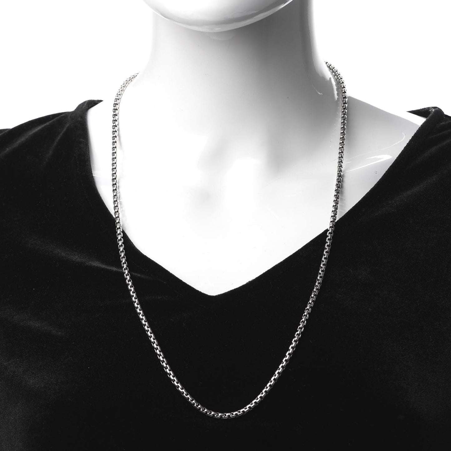 Sterling Silver 3.6mm Box Chain Necklace 27"