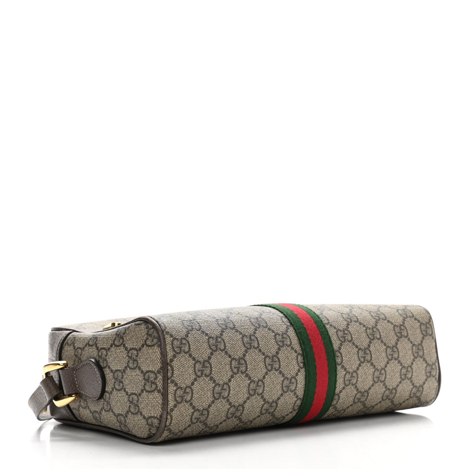 Gucci GG Supreme Monogram Web Small Ophidia Shoulder Bag Brown 4 of 15