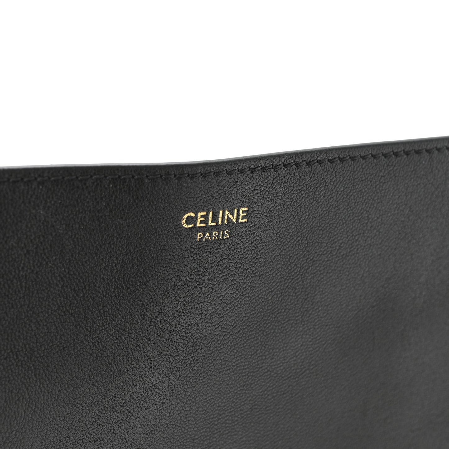 Shiny Lambskin Soft Triomphe Besace Bag Black