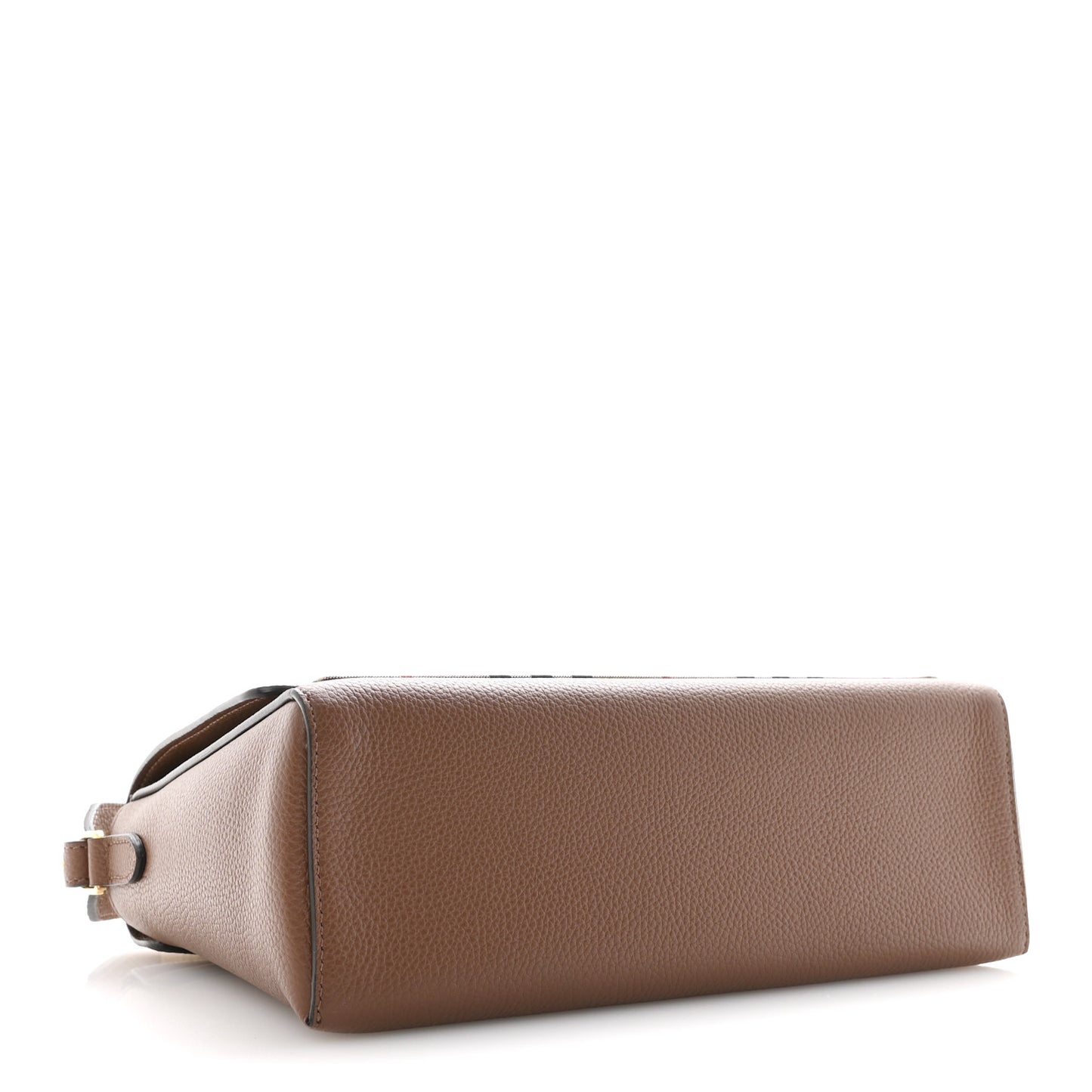 Grainy Calfskin Vintage Check Note Crossbody Bag Malt Brown