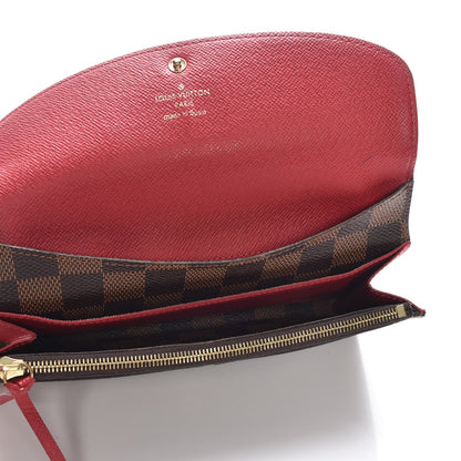 Louis Vuitton Damier Ebene Emilie Wallet Red 5 of 8