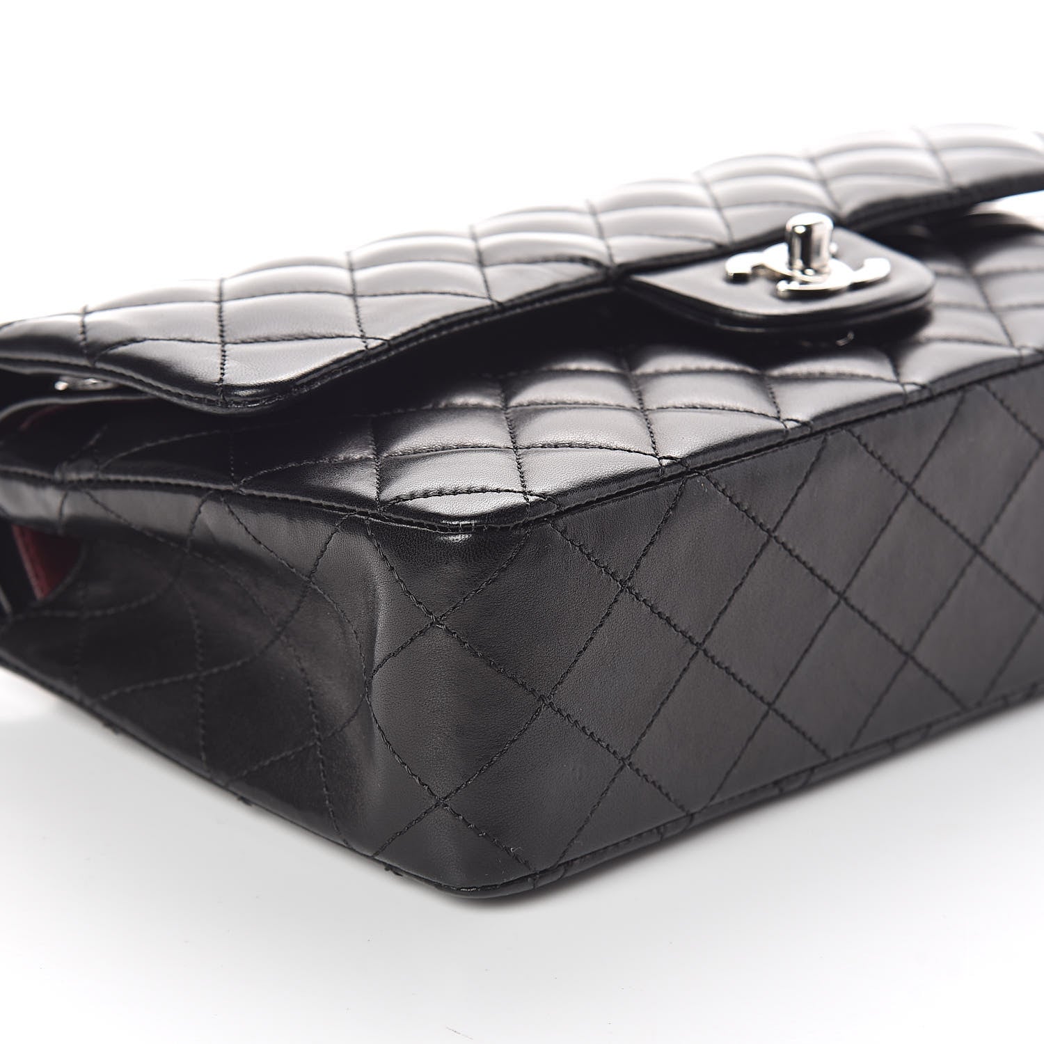 Chanel Lambskin Quilted Medium Double Flap Black 8 of 10
