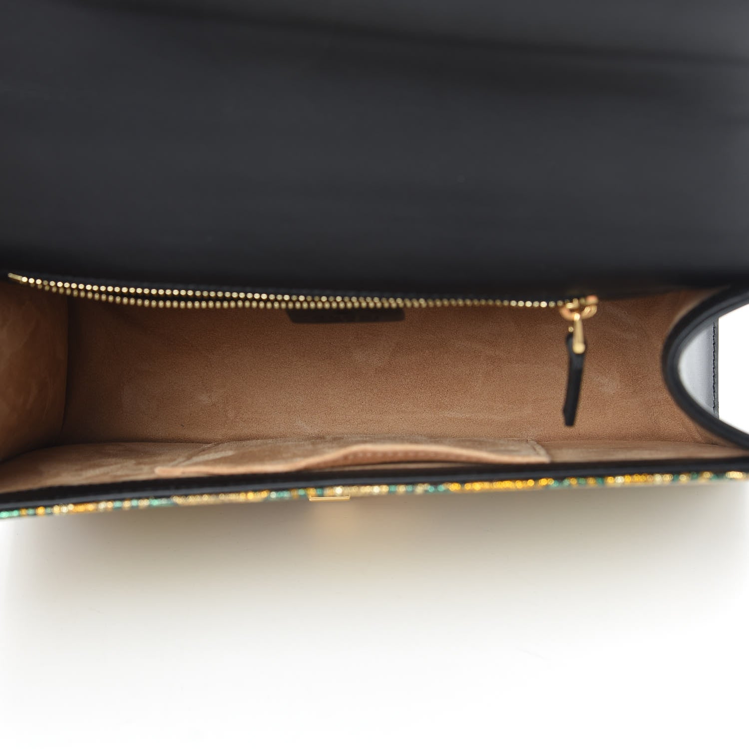 Gucci Iridescent Brocade Small Sylvie Shoulder Bag Gold 5 of 10