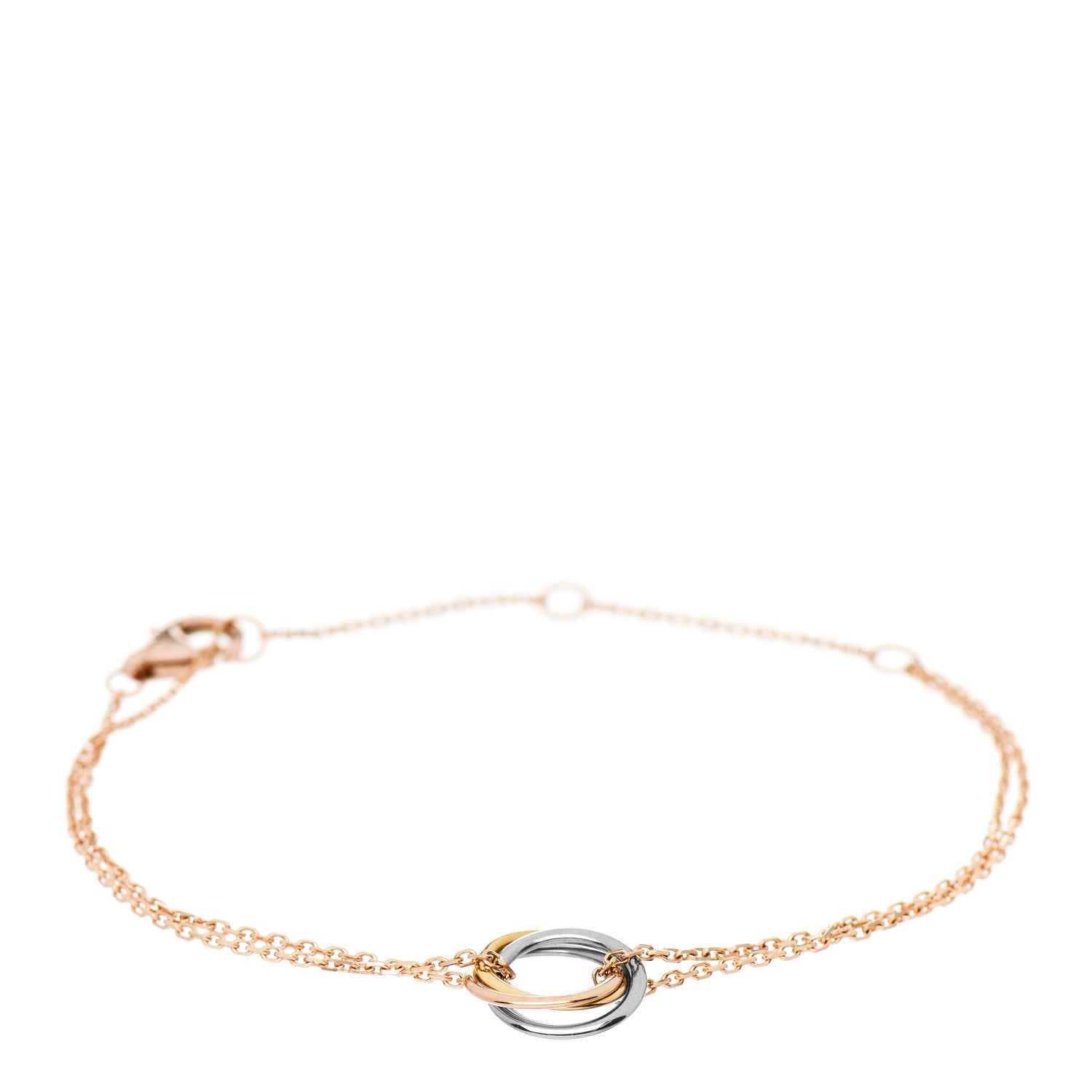 Cartier 18K Pink Yellow White Gold Trinity Bracelet 1 of 4