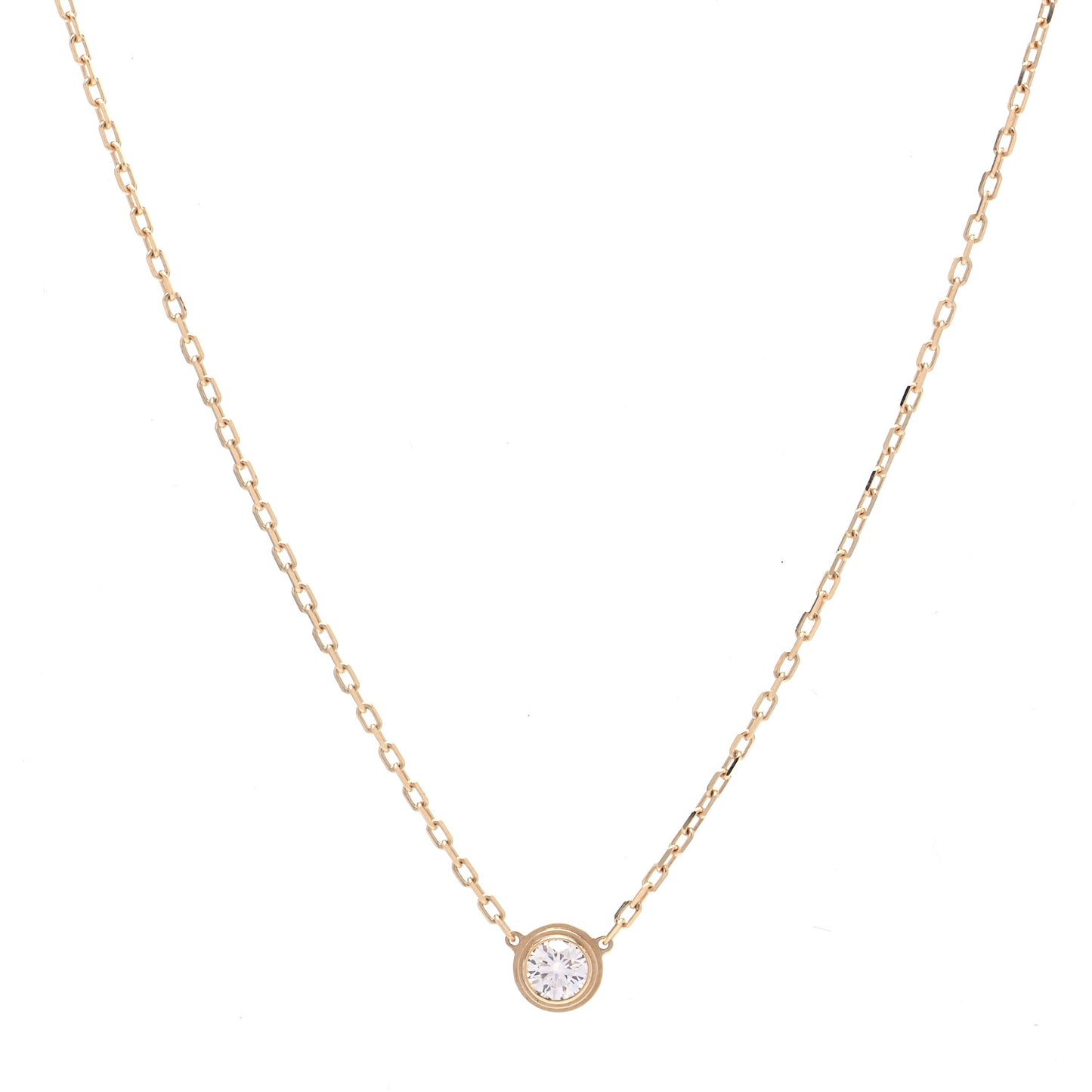 18K Yellow Gold Diamond LM D'Amour Pendant Necklace