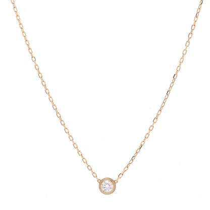 Cartier 18K Yellow Gold Diamond LM D'Amour Pendant Necklace 1 of 4