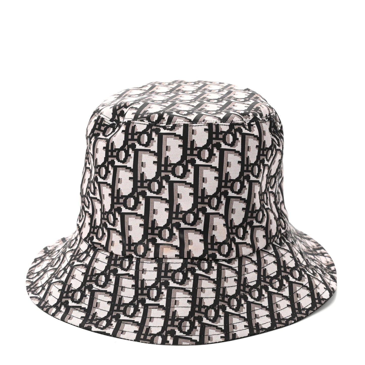 Polyester Cotton Oblique Reversible Teddy-D Brim Bucket Hat 56 Black