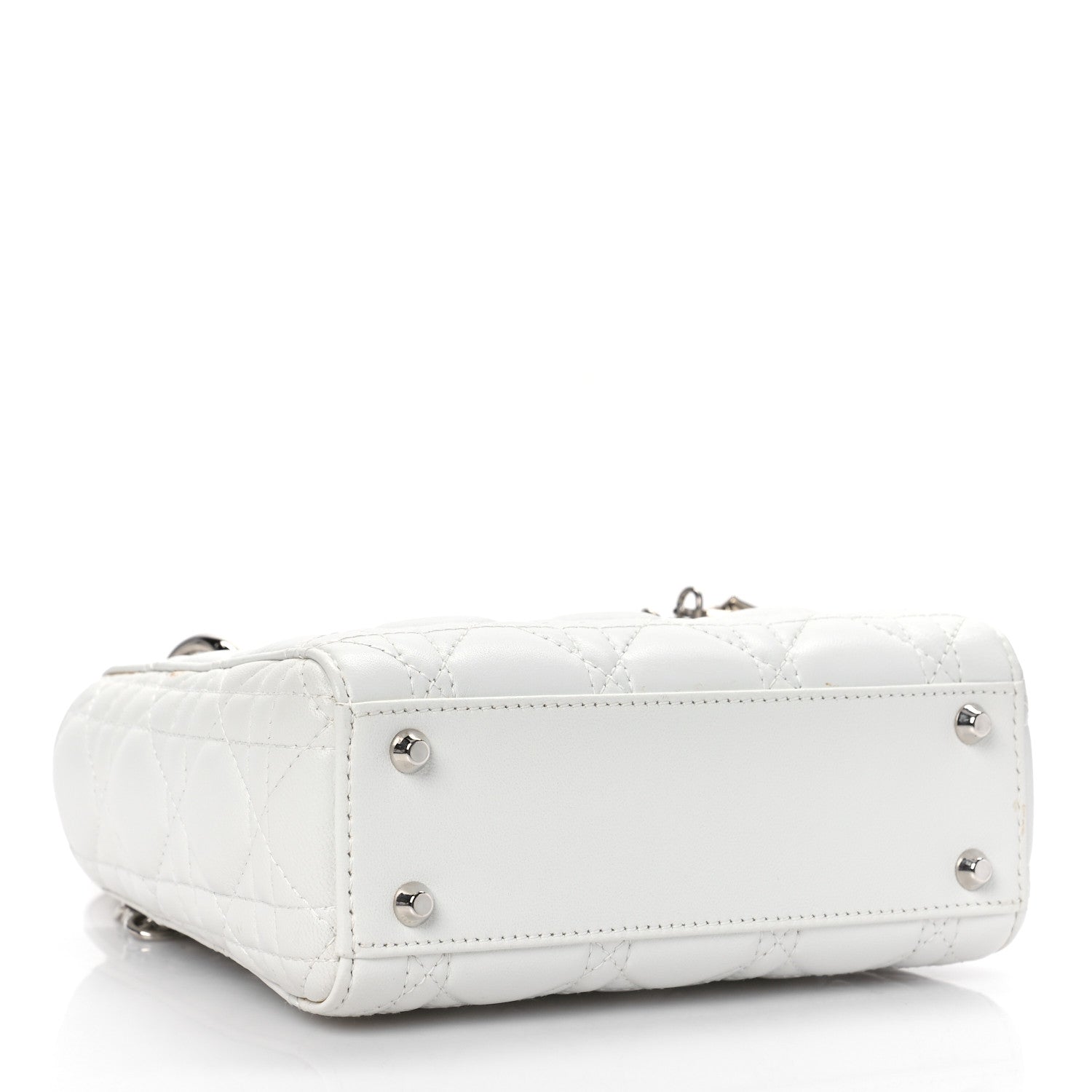 Christian Dior Lambskin Cannage Mini Lady Dior White 3 of 10