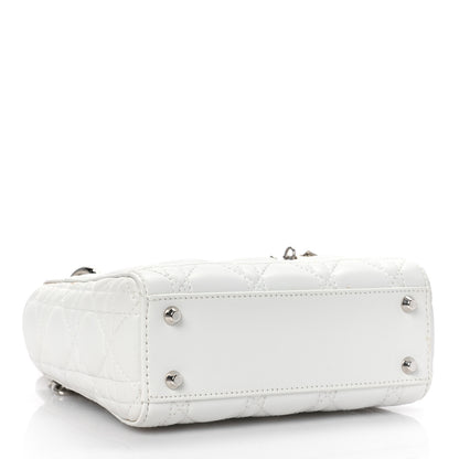 Christian Dior Lambskin Cannage Mini Lady Dior White 3 of 10