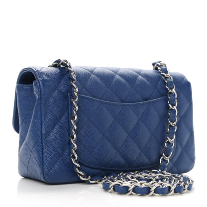 Chanel Caviar Quilted Mini Rectangular Flap Blue 3 of 11
