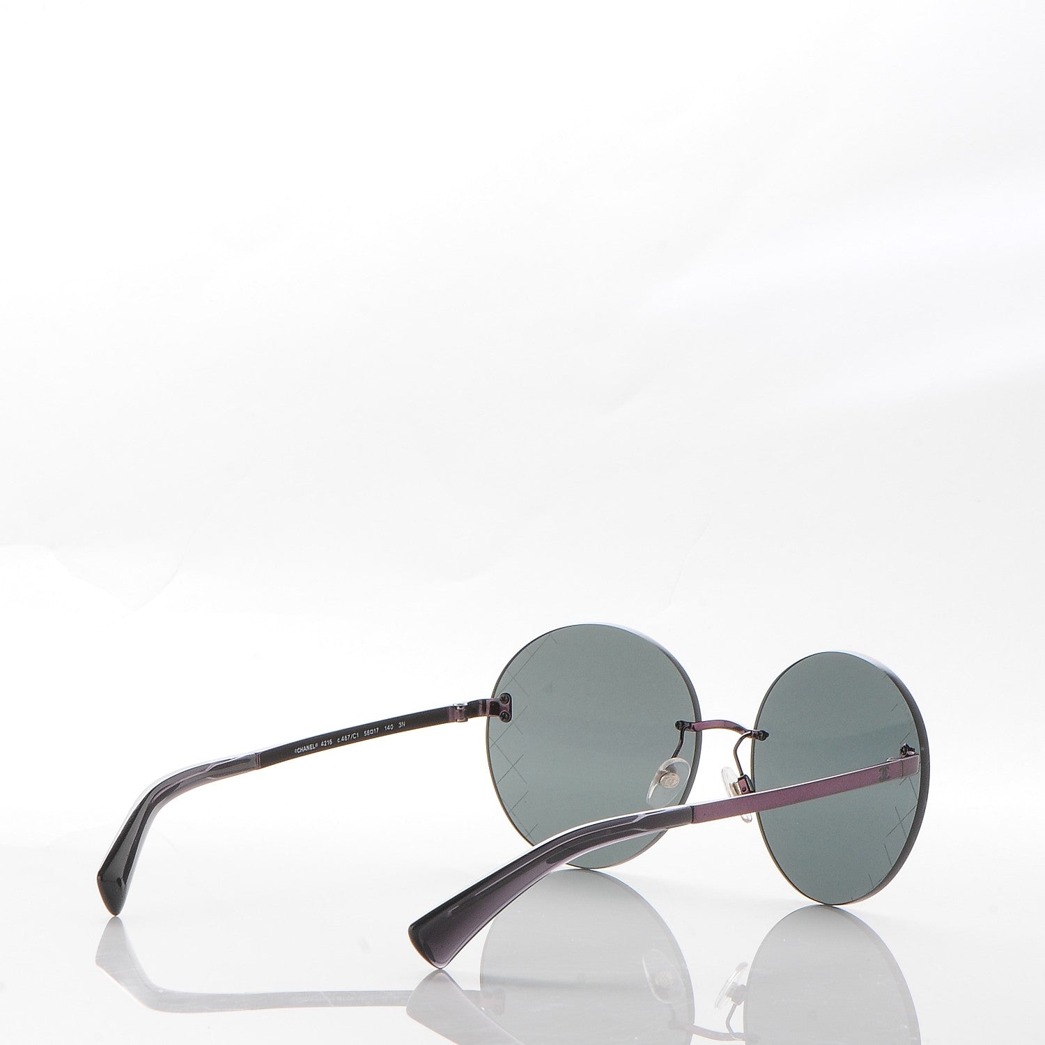 Chanel Metal Rimless Round Sunglasses 4216 Bordeaux 4 of 10