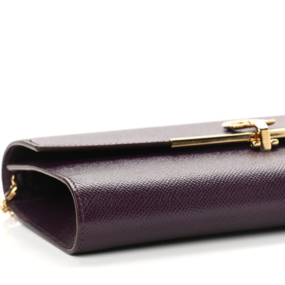 Salvatore Ferragamo Hammered Calfskin Gancini Icona Mini Bag Blackberry 14 of 17