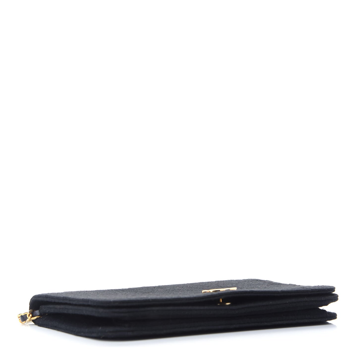 Jersey Quilted Wallet On Chain WOC Black