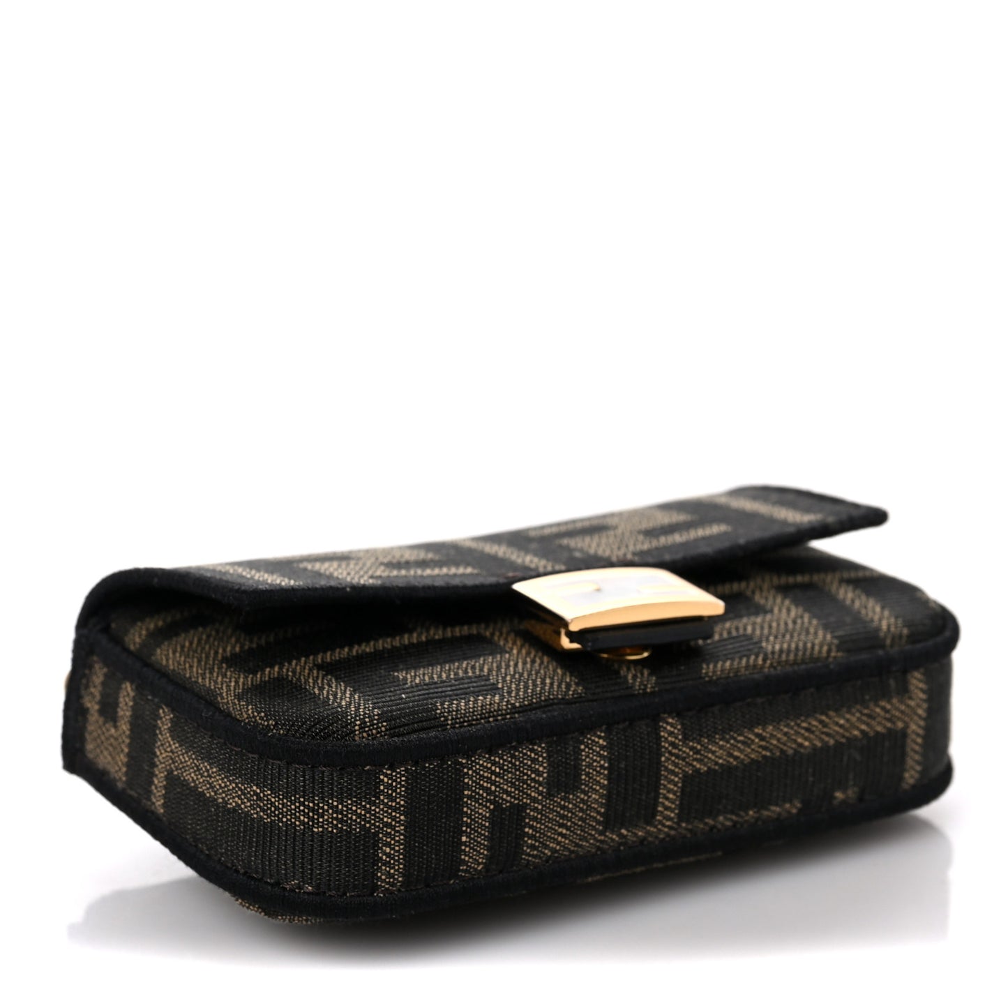 Fabric Jacquard FF 1974 Nano Baguette Charm Tobacco Moro Black